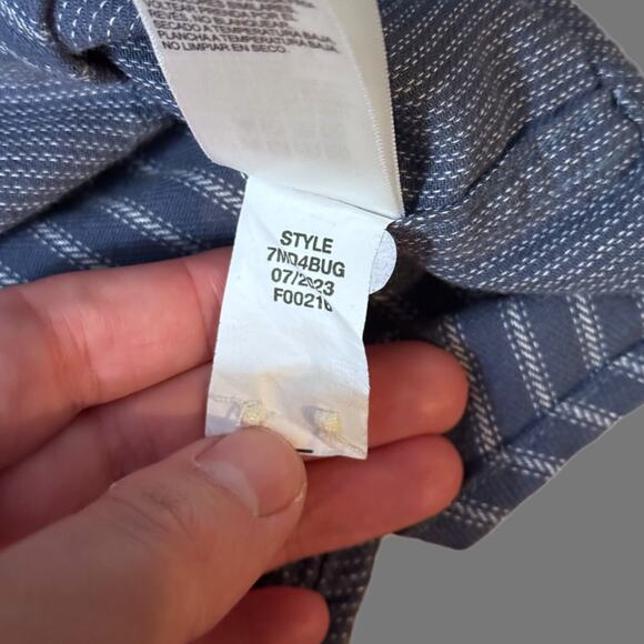 Lucky Brand Men's Blue Striped Long Sleeve Button Up Shirt Size L NWT - Picture 6 of 7